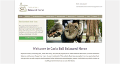 Desktop Screenshot of carlaballbalancedhorse.com